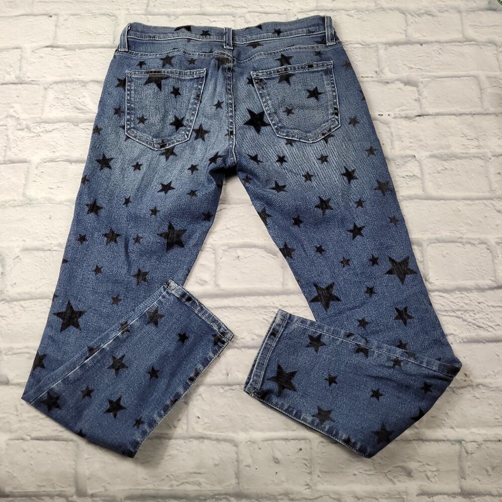 Current/Elliott The Stiletto Flocked Star Skinny Jeans Blue Medium Wash size 26 - Picture 9 of 16